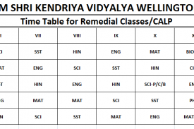 CALP TIME TABLE