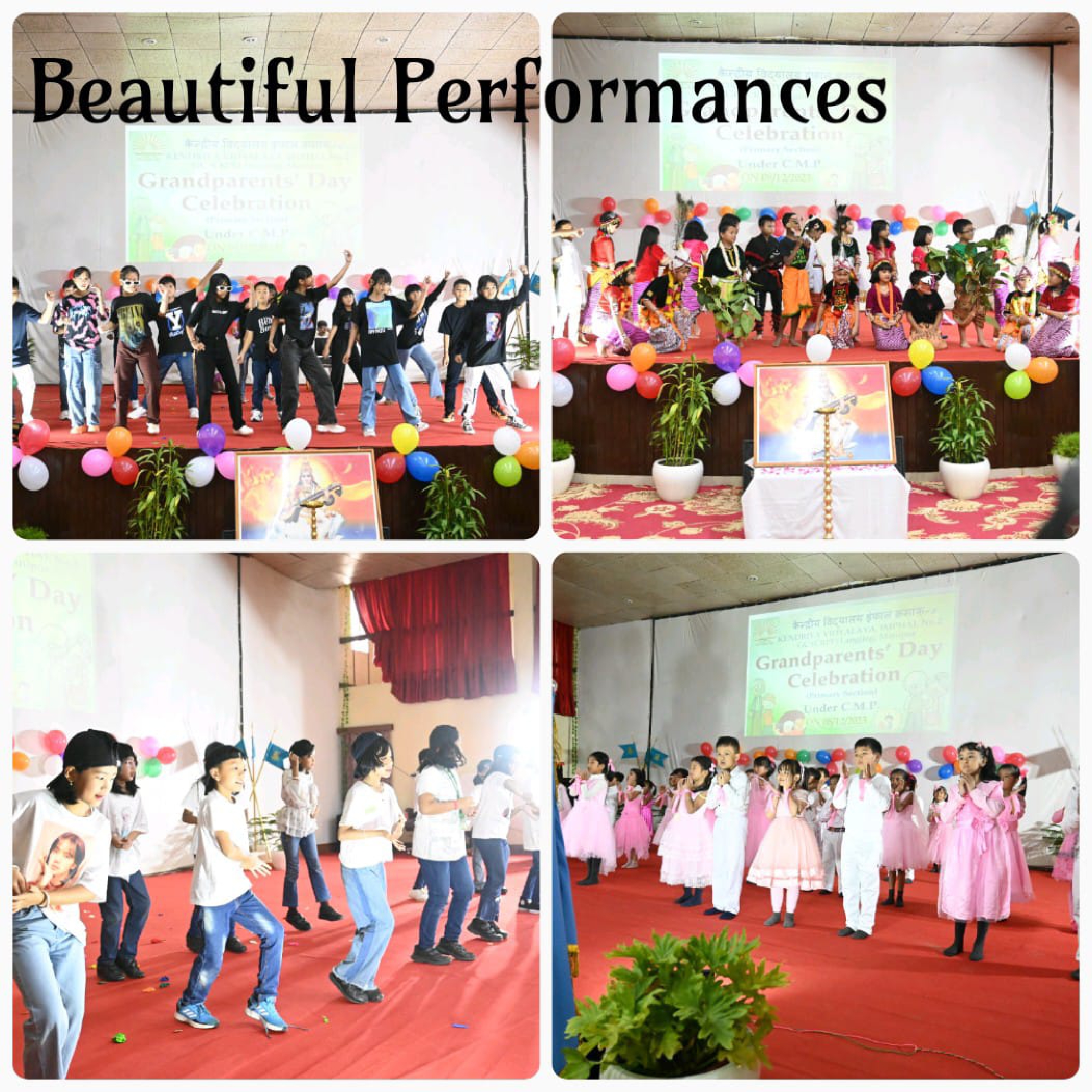 Beautiful performances by students in Grandparents day KV Imphal no 2