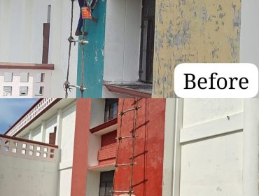 Exterior building whitewash
