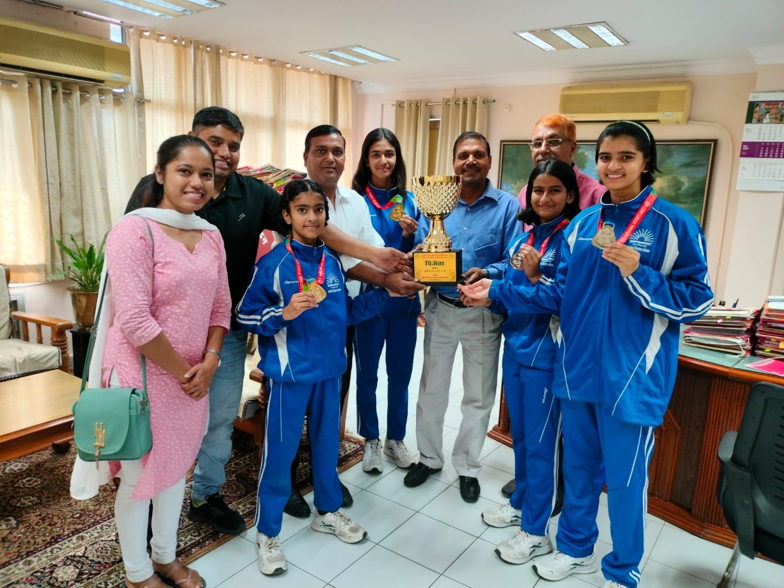 Students being awarded by Hon'ble Deputy Commissioner