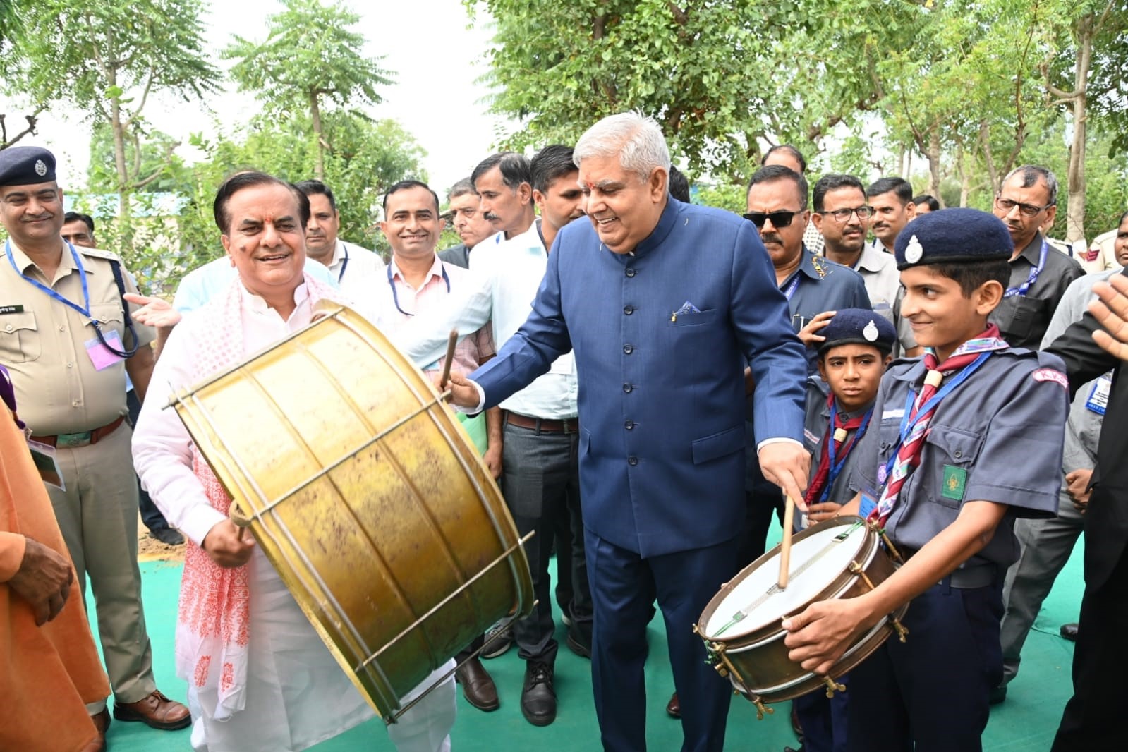 Welcome of Hon'ble Vice President under Scout & Guide