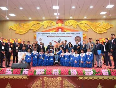 SGFI AWARD CEREMONY -WINNERS WITH AVANI LEKHARA INDIAN PARALYMPIAN AND RIFLE SHOOTER