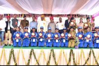 Students with Award Trophy for National Games