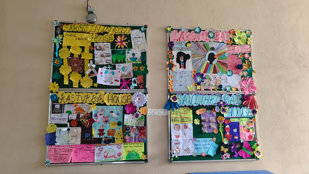 House boards decoration by children