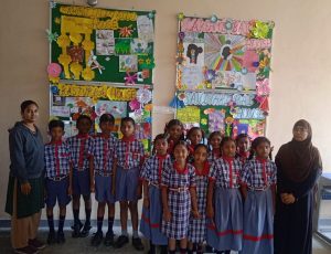 House boards decoration by children