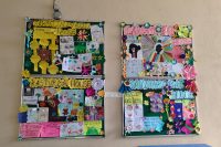 बच्चों द्वारा हाउस बोर्ड की सजावट