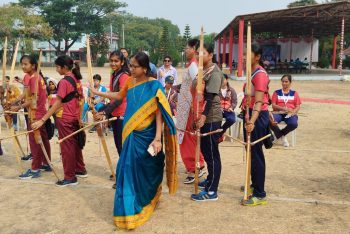 Honourable Joint Commissioner with Archery Students