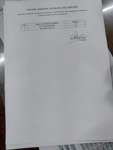 selected panel list of nurse