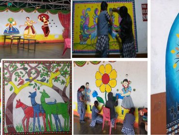 wall paintings by students