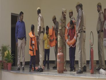fire mock drill for students life jacket