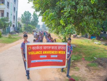 secondary students rally on VAW