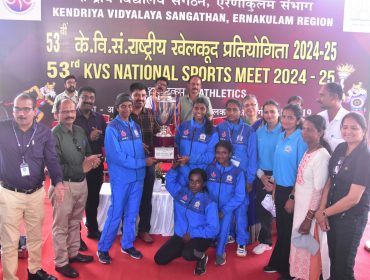53rd KVS NSM Athletics(Girls)24-25 Over all Winner Chennai Region (74 Points) at LNCPE, Trivandrum, hosted by PM Shri KV Pattom