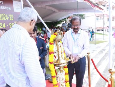 53rd KVS NSM Athletics(Girls)24-25 Lighting the Lamp at LNCPE, Trivandrum, hosted by PM Shri KV Pattom