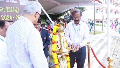 53rd KVS NSM Athletics(Girls)24-25 Lighting the Lamp at LNCPE, Trivandrum, hosted by PM Shri KV Pattom