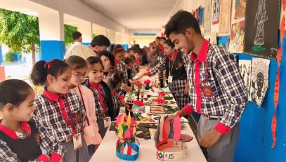 Art exhibition in Vidyalaya
