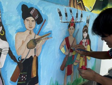 Tribal Art on school walls