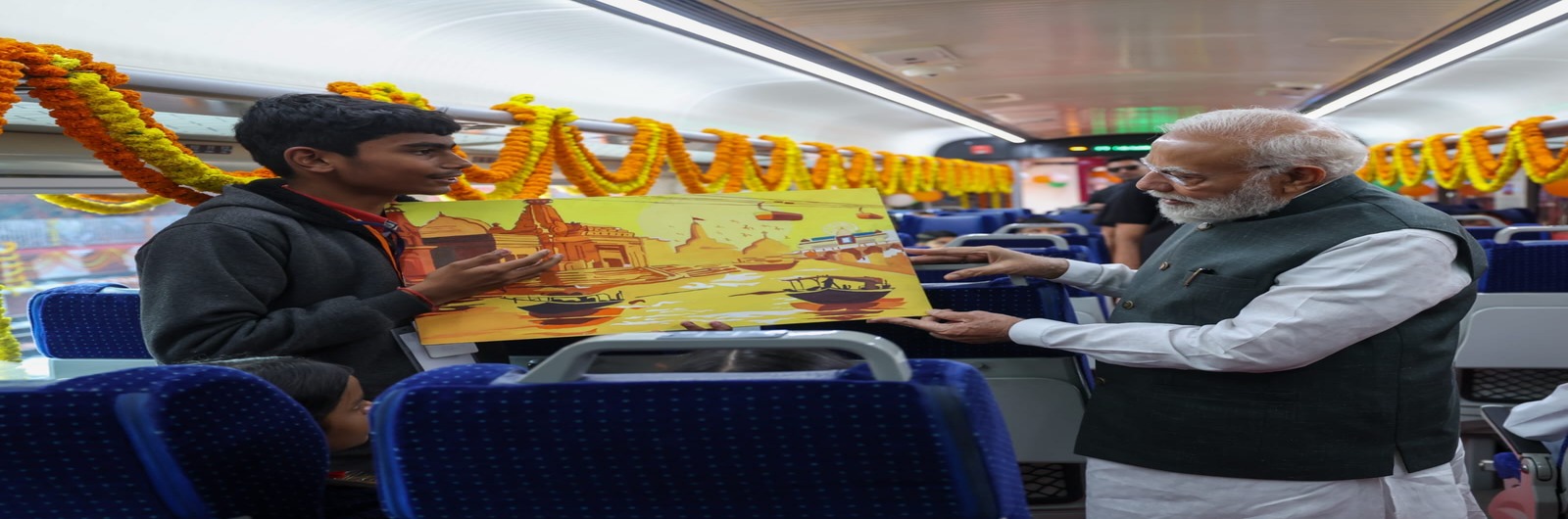 Udesh Viswakarma 8 A with PM