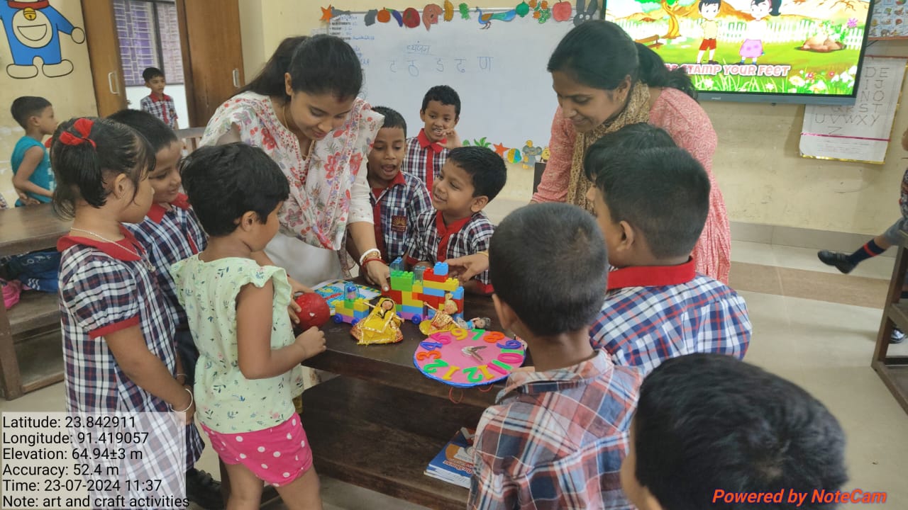 बालवाटिका में खिलौनों से पड़ना