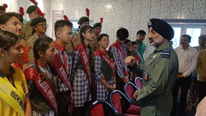 Honorable Air Chief Marshal A. P. Singh, PVSM, AVSM, Chief of the Air Staff, Indian Air Force, interacted with Principal, Teachers and Our Students on 29/08/25