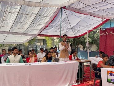 Youth Parliament showcase at school assembly