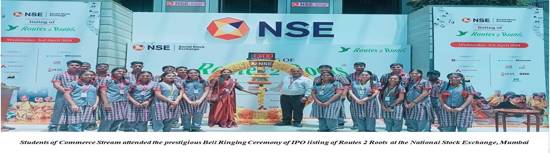 Students at NSE for Bill ringing ceremony