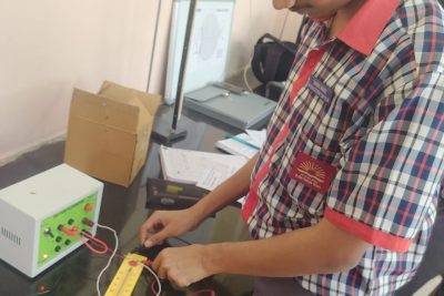 Student working in Physics Lab