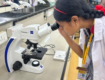 Students of PM SHRI KV IIT POWAI at IIT Bombay Bioscience Department