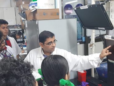 Students of PM SHRI KV IIT POWAI at IIT Bombay Bioscience Department