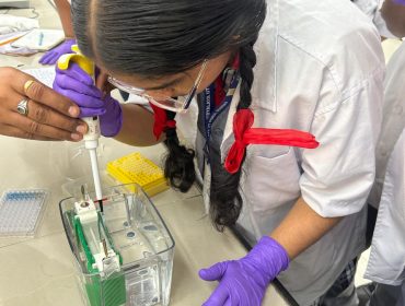Students of PM SHRI KV IIT POWAI at IIT Bombay Bioscience Department