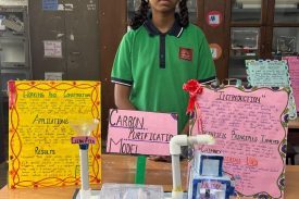 Idea on carbon purification emitted by factories by T. Chandana of class 9