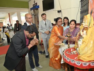 Lighting Of Lamp by guest and Principal and Staff