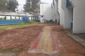 Footpath being constructed