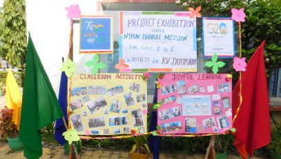 showcasing models and paintings by students under NIPUN BHARAT