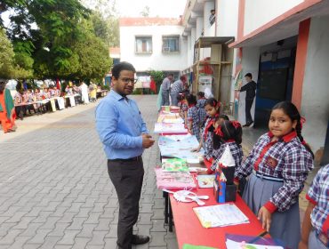 showcasing models and paintings by students under NIPUN BHARAT