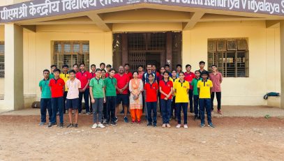 Group picture of house teams with Principal