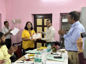 Children Receiving Certificates in Olympiads