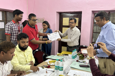 Children Receiving Certificates in Olympiads