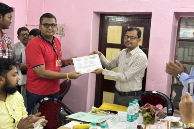 Children Receiving Certificates in Olympiads