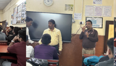 माननीय उप आयुक्त, केवीएस आरओ कोलकाता कक्षा XII के छात्रों के साथ बातचीत करते हुए