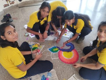 Rangoli competition in school