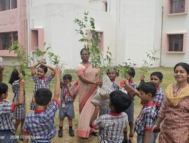 Tree Plantation-Students and teachers participate in a Tree Plantation Drive