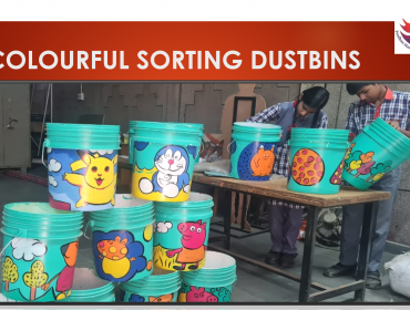 Colorful dustbin PMshri activity