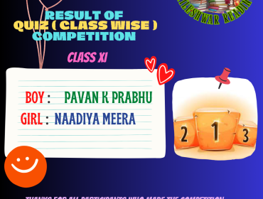 KNOWLEDGE KNOCKOUT COMPETITION WINNERS