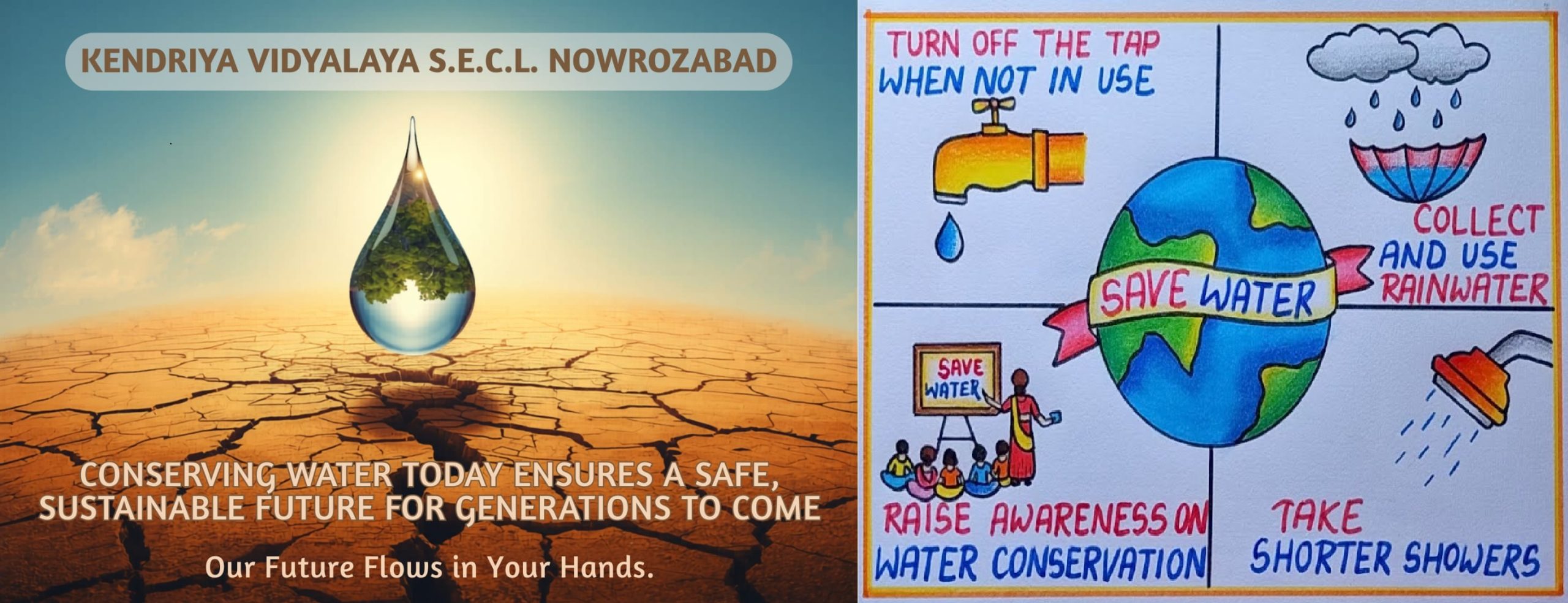 Banner on water conservation