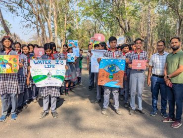 Rally under Jal Pakhwada 2026 marching outside