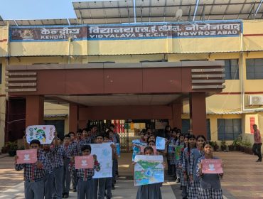 Rally under Jal Pakhwada 2026 at School Entrance