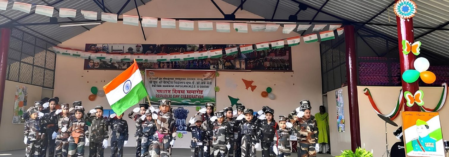 Republic Day Celebration with the unfurling of the flag and spirited marching by the NCC