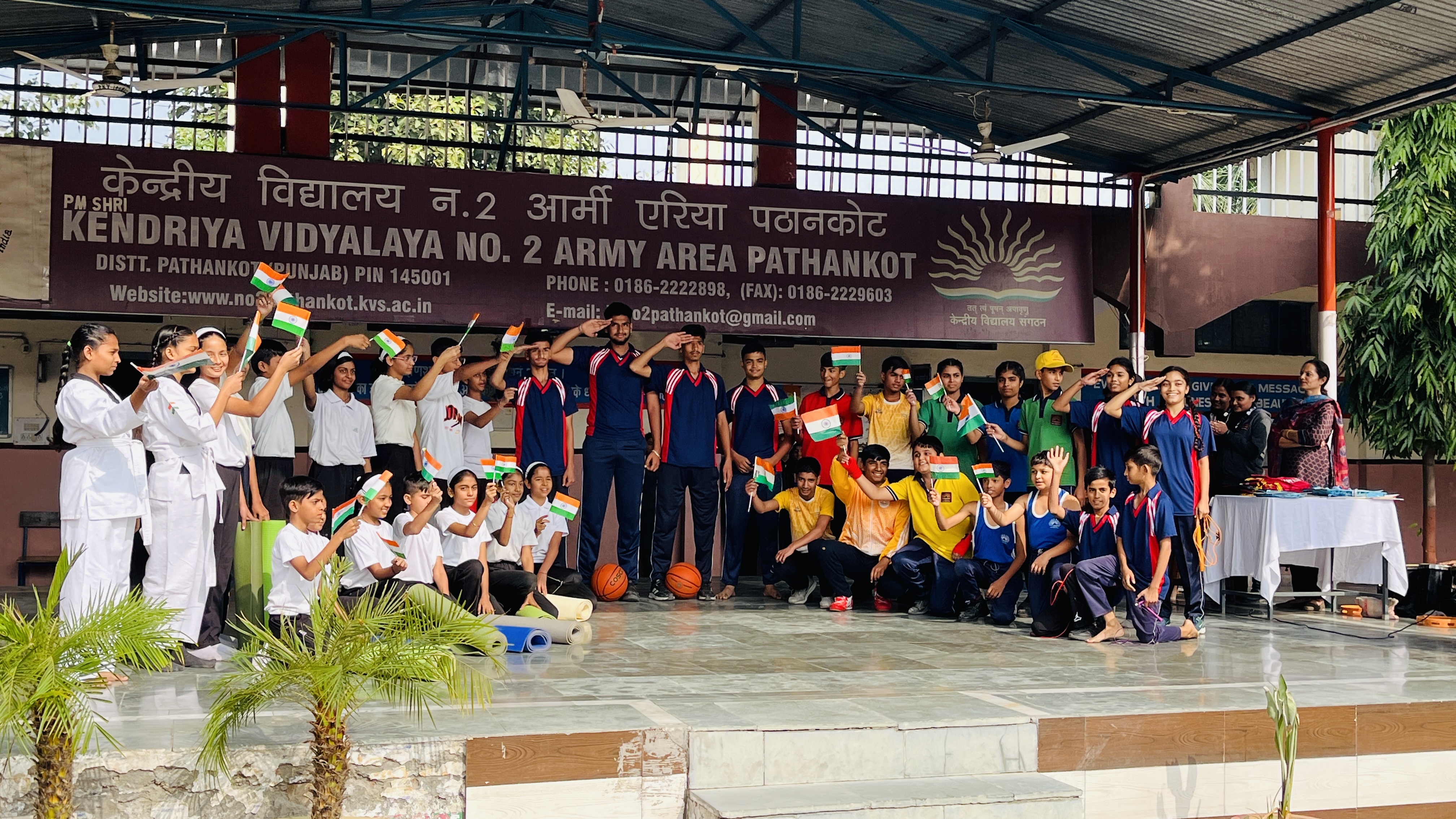 sports students performance on stage