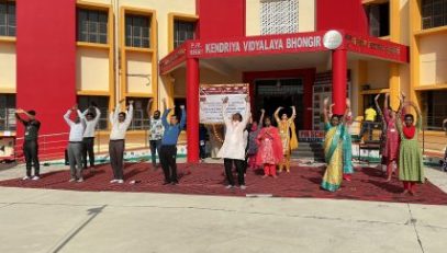 INTERNATIONAL YOGA DAY 2025 AT PM SHRI KV BHONGIR