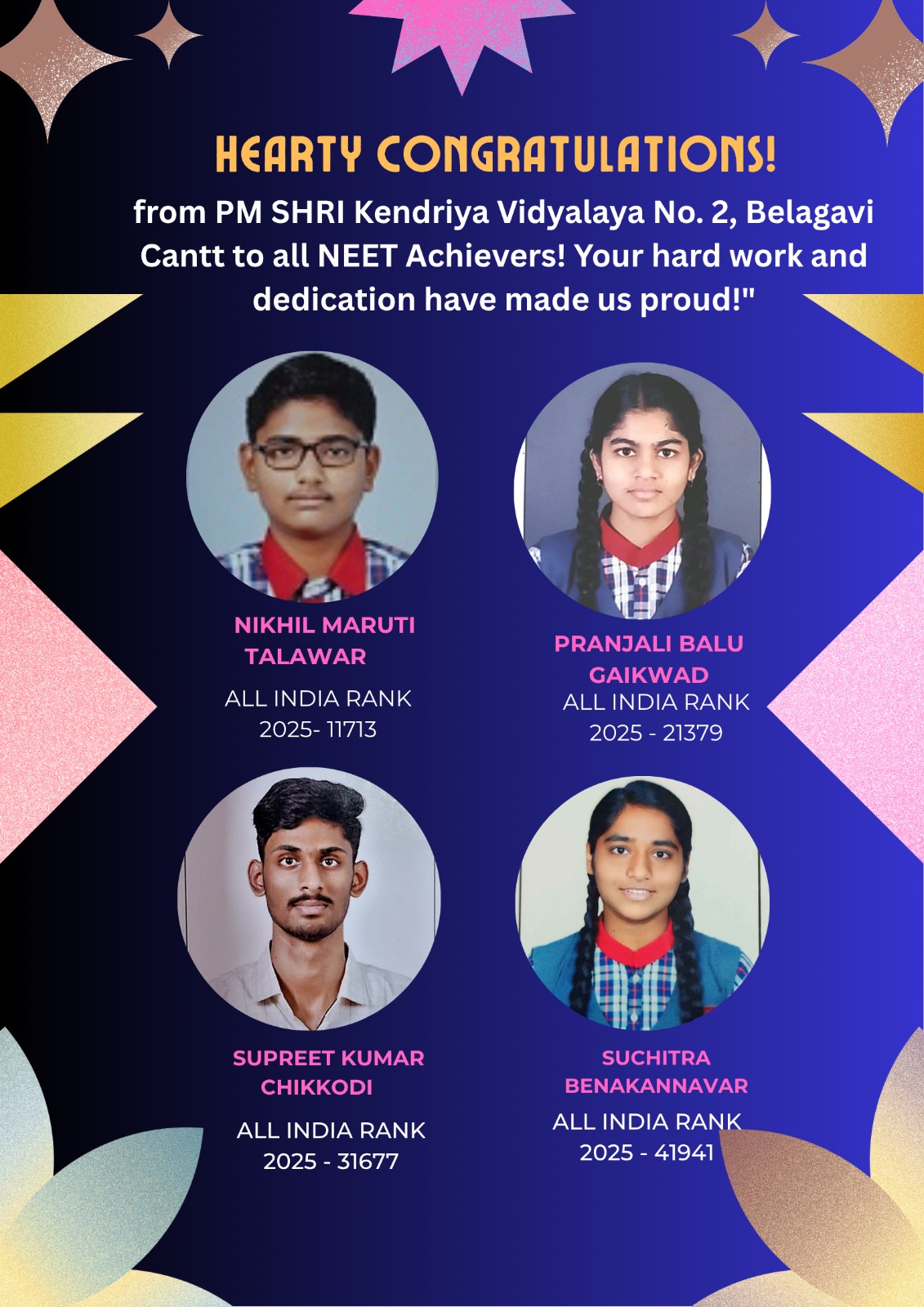 Students selected in NEET